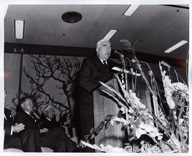 Photograph - Kodak Australasia Pty Ltd, Prime Minister Robert Menzies at the Official Opening of Kodak Factory in Coburg, 1961