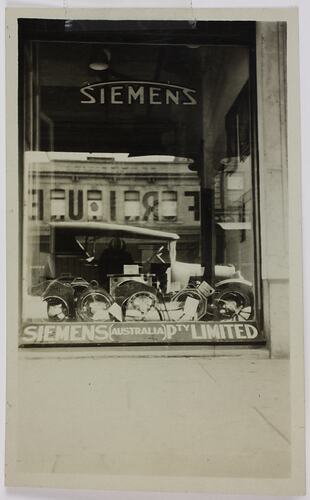 Photograph - Hecla Electrics Pty Ltd, Shopfront Heater Window Display, Siemens Shop, circa 1940