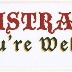 Sticker - 'Australia You're Welcome', 2008