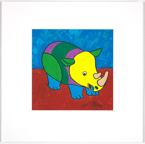 Greeting Card - Rhinocerous, Thomas Le for Austcare, 1996