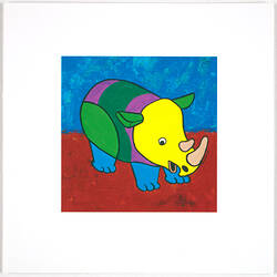Greeting Card - Rhinocerous, Thomas Le for Austcare, 1996