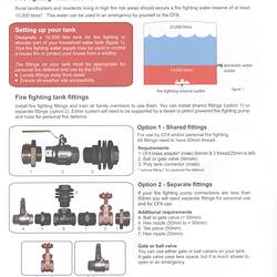 Information Sheet - 'How To Secure Your Firefighting Water Supply / Home Fire Defence And Safe Site Access' , Country Fire Authority North West Area, before Feb 2009