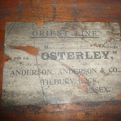 Sea Chest - Orient Line, S.S. Osterley, 1911, Ship Detail