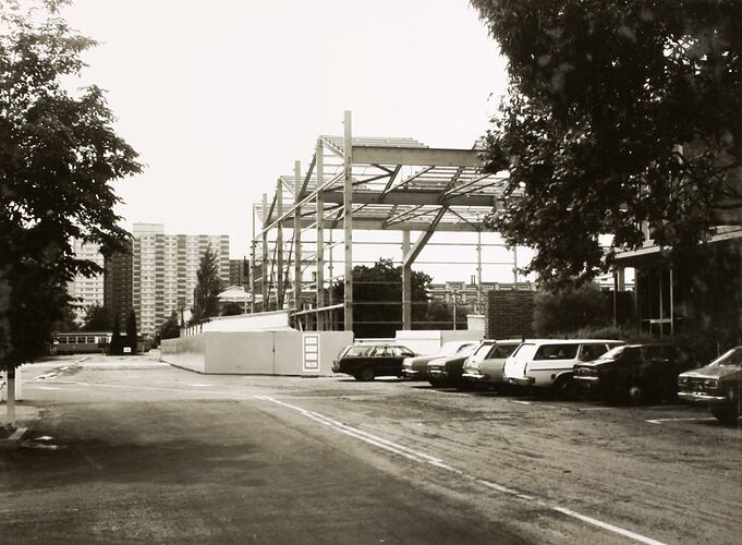Photograph - Construction of Centennial Hall from West, Exhibition Building, Melbourne, 1979