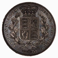 Proof Coin - Crown, Queen Victoria, Great Britain, 1839 (Reverse)