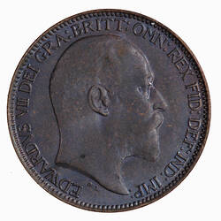 Coin - Farthing, Edward VII, Great Britain, 1908 (Obverse)