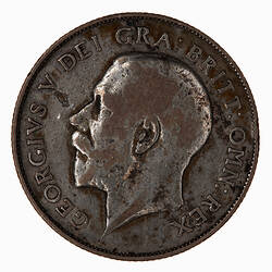 Coin - Shilling, George V, Great Britain, 1924 (Obverse)