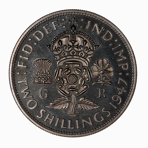 Proof Coin - Florin, George VI, Great Britain, 1947 (Reverse)