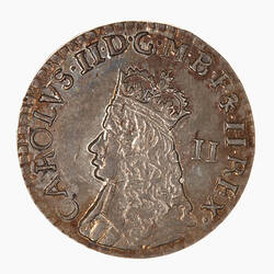 Coin - Twopence, Charles II, Great Britain, 1660-1667 (Obverse)