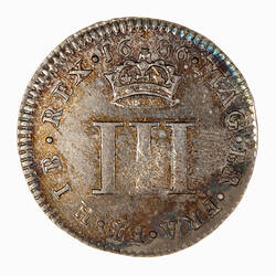 Coin - Threepence, James II, Great Britain, 1686 (Reverse)