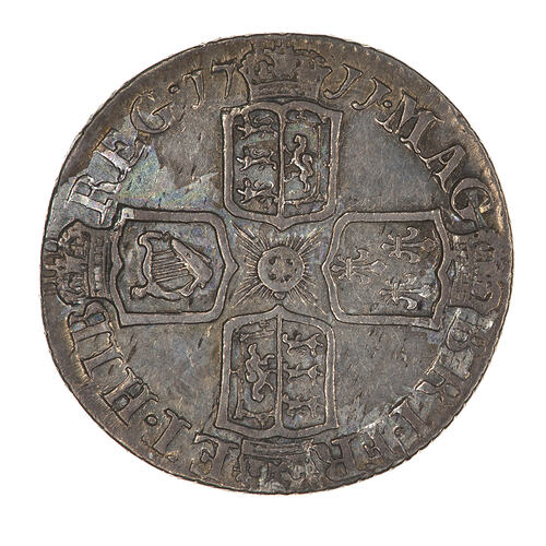 Coin - Sixpence, Queen Anne, England, Great Britain, 1711 (Reverse)