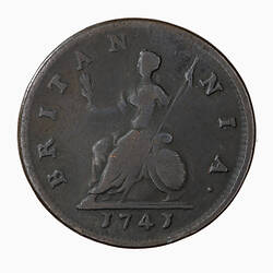 Coin - Farthing, George II, Great Britain, 1741 (Reverse)