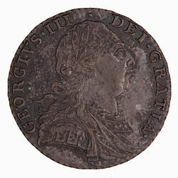 Coin - Shilling, George III, Great Britain, 1787 (Obverse)