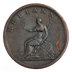 Coin - Halfpenny, George III, Great Britain, 1806 (Reverse)