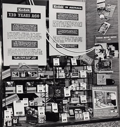 Photograph - Kodak, Shop Front Display, '110 Years Ago', 1964
