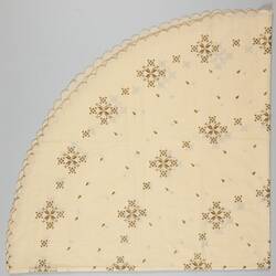 Table Cloth - Kariatilei Work, Gold Embroidery, circa 1960s