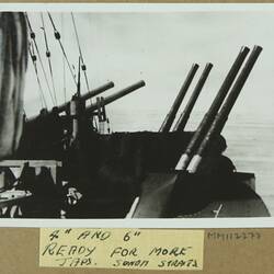 Photograph - Canons on Naval Ship, Sunda Strait, Indonesia, World War II, 1941-1942