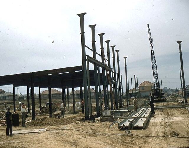 Slide - Kodak Australasia Pty Ltd, Steel Structure for Powerhouse Building, Kodak Factory, Coburg, 1958