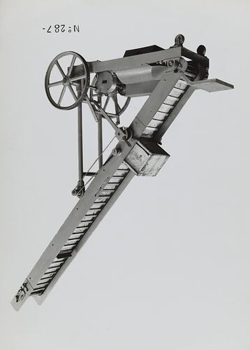 Photograph - Schumacher Mill Furnishing Works, Wooden Crate on Conveyor, Port Melbourne, Victoria, circa 1940s
