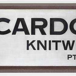 Sign - Ricardo Knitwear, Melbourne, circa 1958
