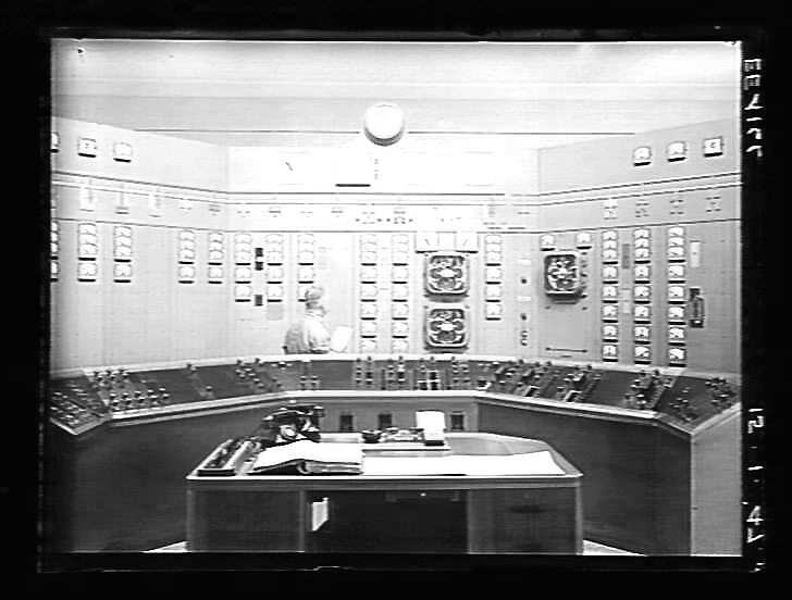 Glass Negative - State Electricity Commission, Control Room, Victoria ...