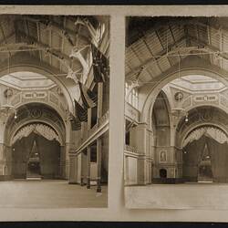 Stereograph - Exhibition Building Interior, Melbourne, Victoria, circa 1901