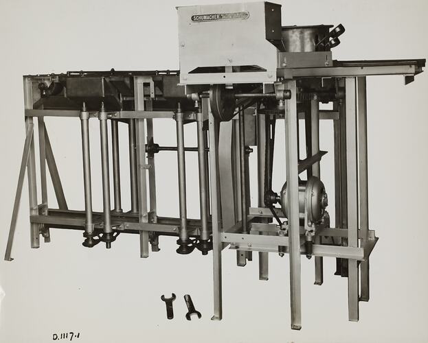 Photograph - Schumacher Mill Furnishing Works, 'Horizontal Rotary Passionfruit Cutter and Extractor', Port Melbourne, Victoria, 1940