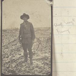 Photograph - Staff Sergeant Kemp, Somme, France, Sergeant John Lord, World War I, 1916