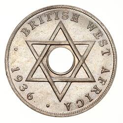 Coin -  Mule of 1 Penny, British West Africa, & 10 Cents, East Africa, 1936