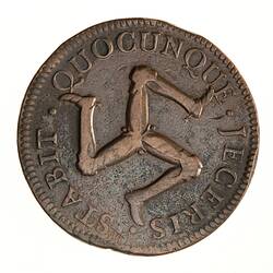 Coin - 1 Penny, Isle of Man, 1758