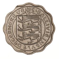 Coin - 3 Pence, Guernsey, Channel Islands, 1956