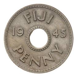Coin - 1 Penny, Fiji, 1945