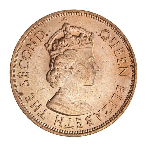 Coin - 5 Cents, Mauritius, 1975