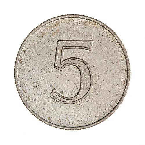 Pattern Coin - 5 Cents, New Zealand, circa 1966