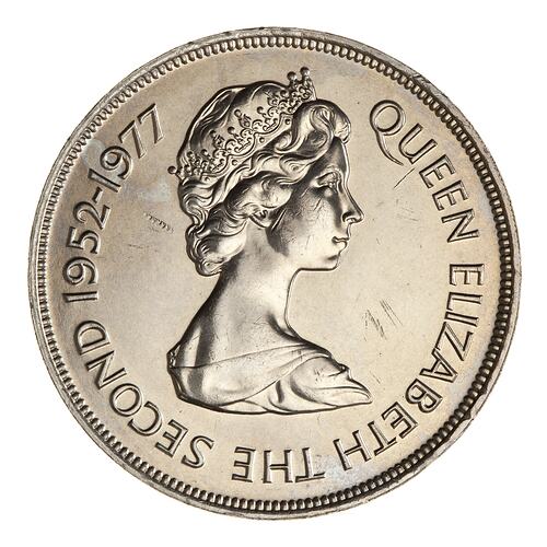 Coin - 25 Pence, Silver Jubilee of Queen Elizabeth II, Tristan da Cunha, St Helena, 1977