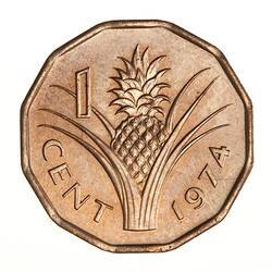 Coin - 1 Cent, Swaziland, 1974