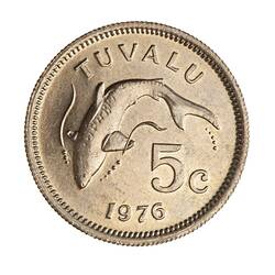 Coin - 5 Cents, Tuvalu, 1976