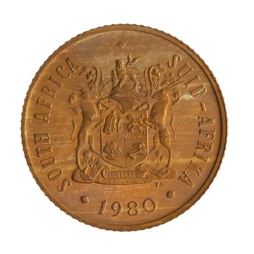 Coin - 2 Cents, South Africa, 1980