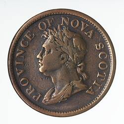 Coin - 1 Penny, Nova Scotia, Canada, 1824