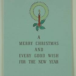 Christmas Card - From George Browning to Hope Macpherson and family