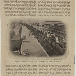 Journal Pages - Review of Reviews, 'The Rise & Progress of the Stripper-Harvester', 1 Sep 1906