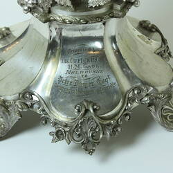 Candelabrum - presentation to Peter Dwyer, Pentridge, 1889