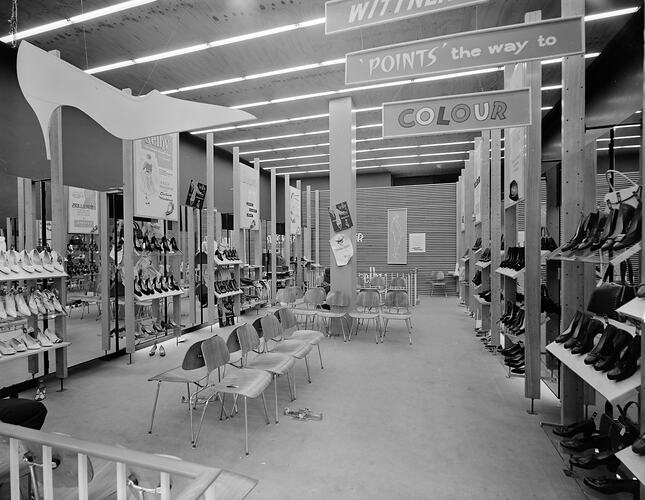 Wittner Shoes, Store Interior, Melbourne, Victoria, 1958
