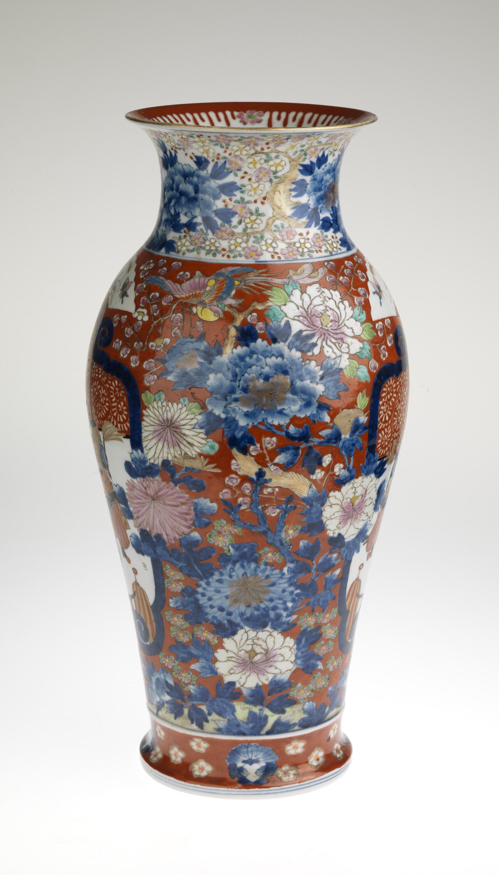 Vase - Imari Ware, Two Samurai, Hichozan Fukagawa, Arita, Japan