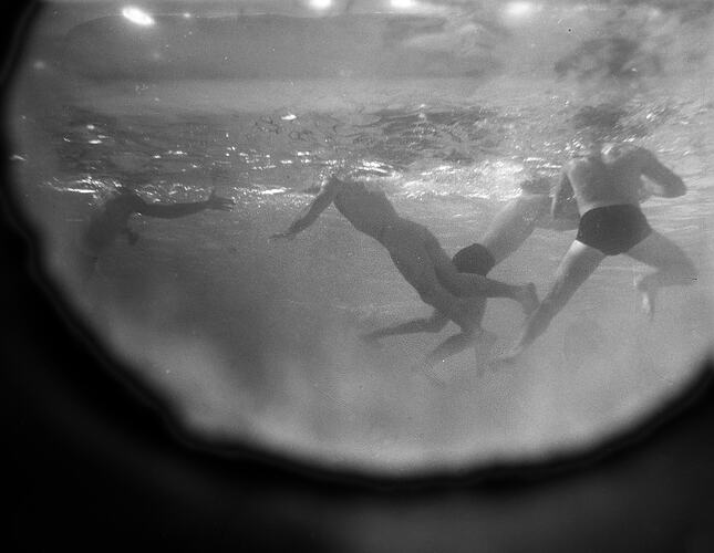 Water Polo Event, Olympic Pool, Melbourne, Victoria, 1956