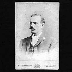 Photograph - Studio Portrait of a Man, F.B. Mendelssohn & Co., Melbourne, circa 1890s - 1920s
