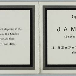 Card - Memorial Card, James Smith, Stranraer, United Kingdom, 14 September 1894