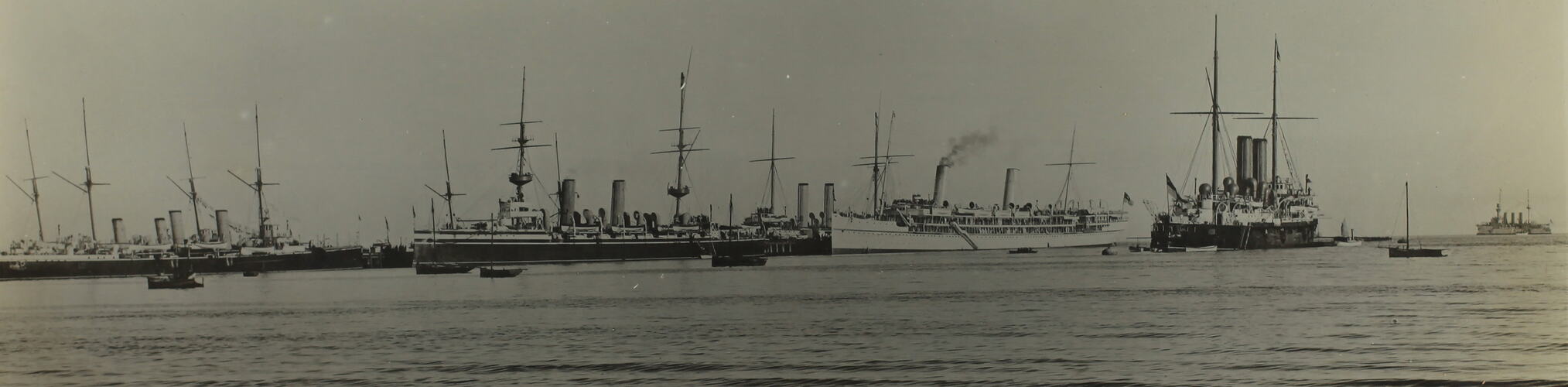 Photograph - Federation Celebrations, 'The Royal Yacht Ophir and the British War Ships at Port Melbourne', May1901