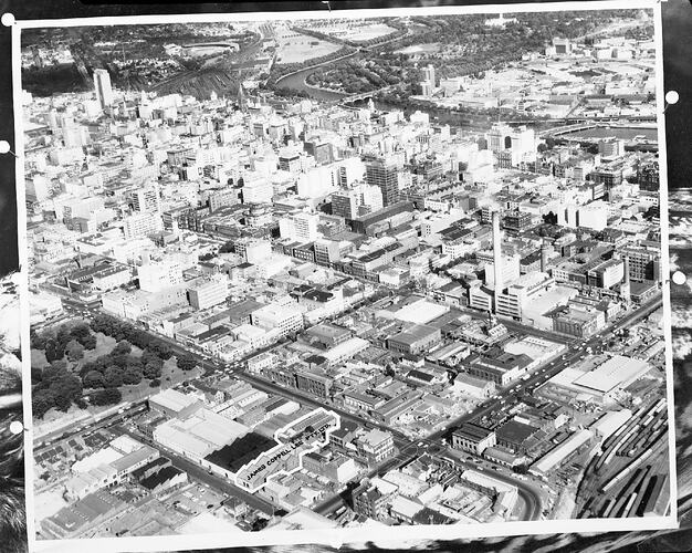Negative - Aerial View of Melbourne, circa 1962