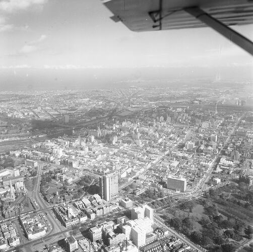 Negative - Aerial View of Melbourne, 1960